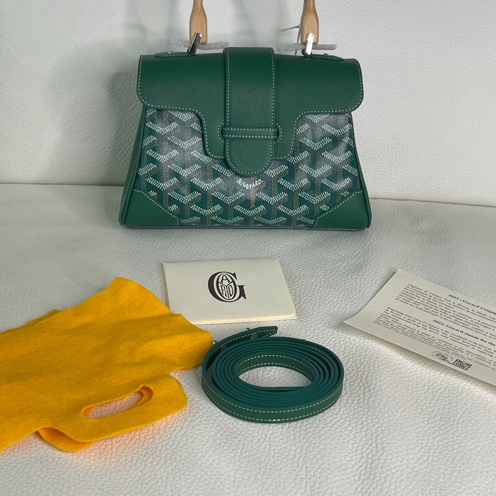 Goyard Green Saigon Souple (Supple) Mini Top Handle Bag